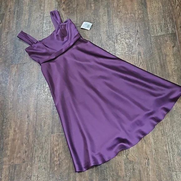 princess polly baby blue dress David's Bridal | Dresses | Davids Bridal Nwt Plum Formal Bridesmaid  Strapless Midi Dress